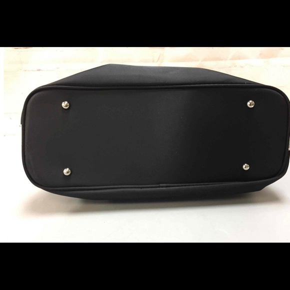 NWOT VERSACE Black and Silver Parfums Nylon Tote Bag - Picture 6 of 8